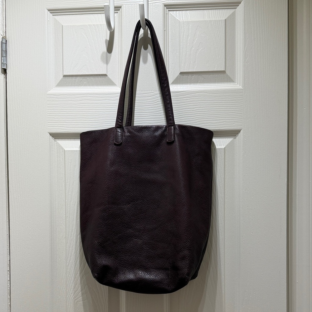 Baggu Oxblood Leather Tote